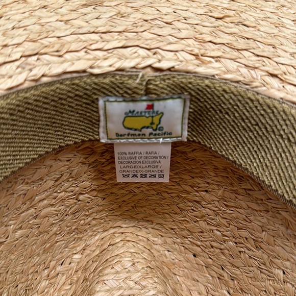 2022 MASTERS Tournament Augusta National Golf club straw hat Size L / XL. NWT!!! - Picture 7 of 8